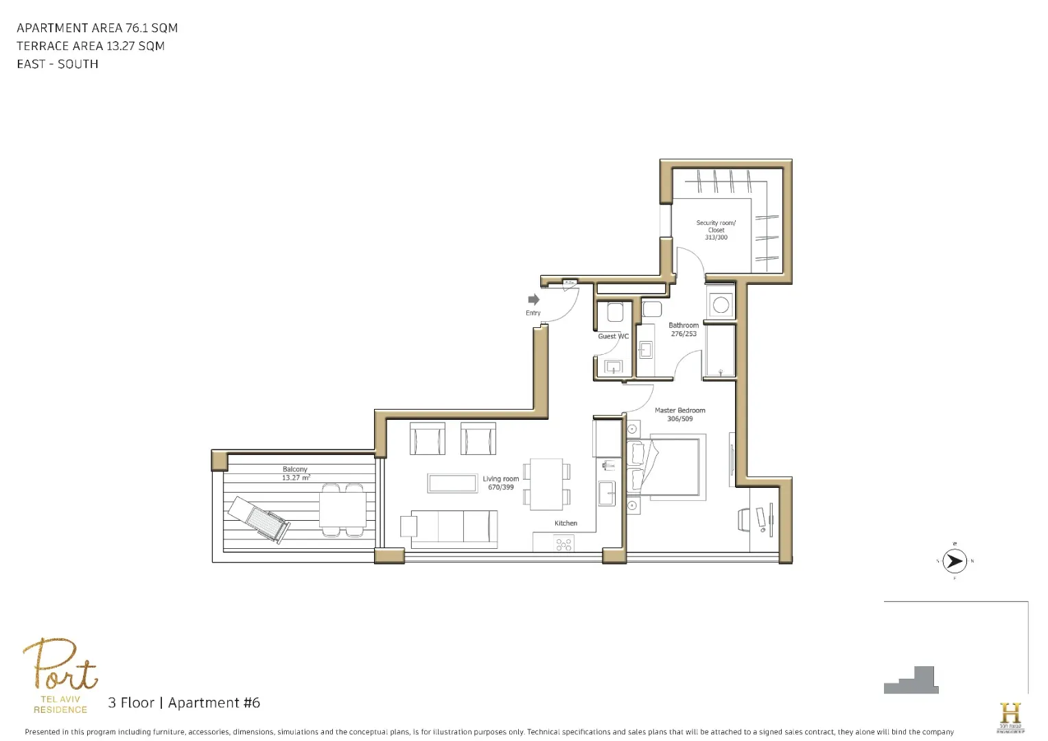 Beach area — floor plan 1